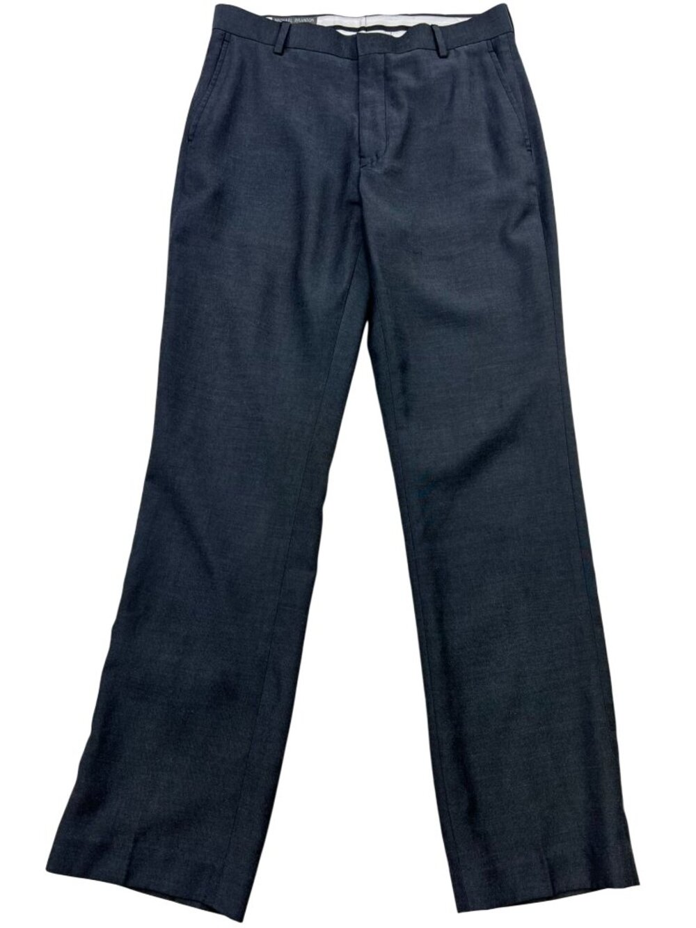 Michael Brandon Men's Slim Fit Dress Pants Flat Front Size 32x32 Gray Pockets